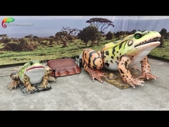 लैंडस्केप सजावट यथार्थवादी एनिमेट्रोनिक पशु जीवन आकार मेंढक जल प्रतिरोधी