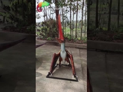 थ्री-डी फाइबरग्लास यथार्थवादी दिखने वाले डायनासोर संघर्षरत पटेरोसौरिया प्रतिमा बाहरी