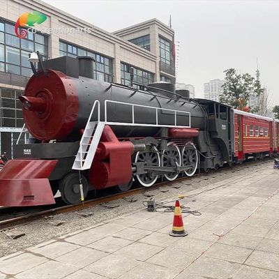 खरीदें खेल का मैदान प्रदर्शनी प्लाजा सजावटी धातु ट्रेन जंग प्रतिरोध online manufacture