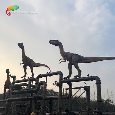 खरीदें आउटडोर सजावट वेलोसिरैप्टर एनिमेट्रोनिक वॉटरप्रूफिंग यथार्थवादी डायनासोर मॉडल online manufacture