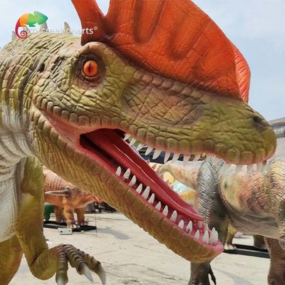 वेदरप्रूफ लाइफ साइज एनिमेट्रोनिक डायनासोर एनिमेट्रोनिक डिलोफोसॉरस 5 मीटर